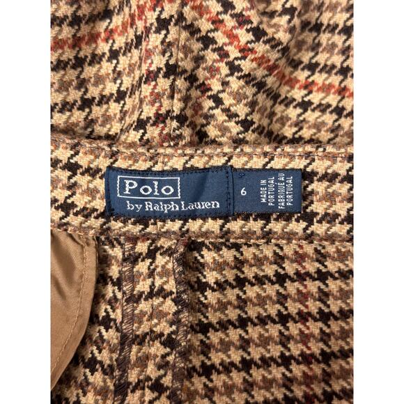 Polo Ralph Lauren Pants 6 Womens Houndstooth Tweed Trouser - Picture 6 of 7